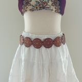 The Limited Vintage  Leather Disc Boho Belt Sz S Photo 0