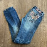 Miss Me Low Rise Straight Leg Embroidered Pocket Jeans 27 Photo 0