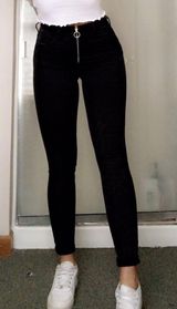 PacSun Black Zip Skinny Jeans Photo 0
