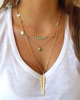 Boutique gold leaf necklace Photo 0