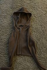 Brandy Melville Brown Cropped  Sweatshirt Photo 0