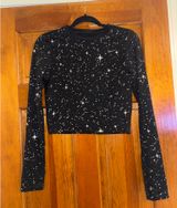 N ike Women's Black and White Star Pattern Long Sleeve Tee Photo 0