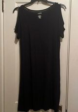 City Streets  | Basic Little Black Dress LBD Cold Shoulder Size Large Photo 0