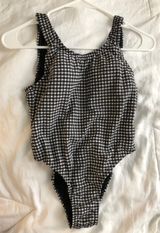 Envy Black And White Gingham One Piece Swimsuit Photo 0