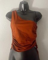 Forever 21 F21 Cropped One-Shoulder Blouse Photo 0