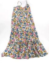 Joe Fresh Womens Medium  Floral Print Spaghetti Strap Maxi Dress size l-g Photo 0
