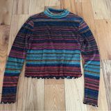 Candies Multicolor Striped Turtleneck Photo 0