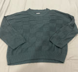 Maurice's Checkered Green Sweater Photo 0