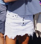 LF Carmar White Denim Skirt Photo 0