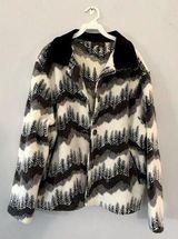 VTG Teddy Jacket David Paul New York Sherpa Soft Black White Mountains Hippie M Size M Photo 0
