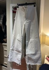 ZARA White Wide-Leg Jeans Photo 0