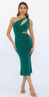 Hello Molly Emerald Green Cutout Midi Photo 0