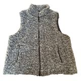 Natural Reflections  Gray Sherpa Zippered Vest Size Large Photo 0