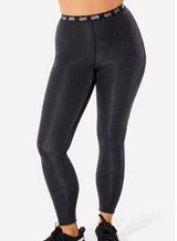 YITTY NWT Spotlight Ruched Leggings Black Sparkles Size 1X Photo 0
