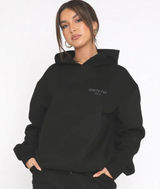 White Fox Boutique Black Oversized Hoodie Photo 0