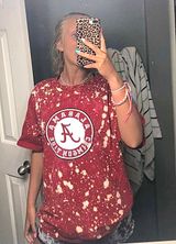 alabama crimson tide bleached tee Red Size L Photo 0
