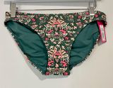 Women’s Hipster Bikini Swim Bottom Pine Green Print NWT Photo 0