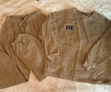 Prettylittlething Taupe Cord Oversized Set  Photo 0