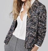 Ann Taylor Loft Floral Bomber Jacket Photo 0