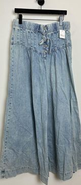 FREE PEOPLE We The Free Forget Me Knot Pull-on Jeans in Wash Lake Break Medium Photo 0