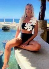Black/white floral statement bikini Photo 0