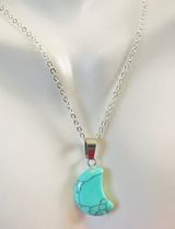 Handmade Turquoise Moon Gemstone Necklace Photo 0