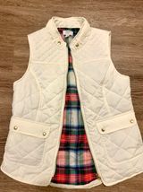 Crown & Ivy White Quilted Puffer Vest Photo 0