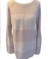 Calvin Klein Long Sleeve 2 Toned Pink Stripped Sweater Photo 0