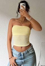 millert strapless tube top yellow  Photo 0
