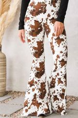 Buckle Cowprint Flare Jeans Photo 0