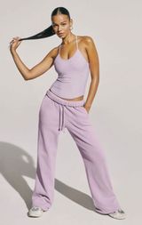 Purple Ultra Fleece Straight Leg Sweatpants Photo 0