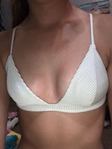 Hollister New White Bikini Top Photo 0
