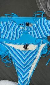 Blue striped bathing suit Photo 0