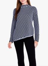 Nic+Zoe Small Pixel Play Astrymetrical Pull Over Sweater Photo 0