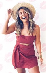 Red Wrap Dress Size M Photo 0