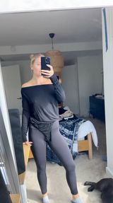 off the Shoulder Black Bodysuit Photo 0