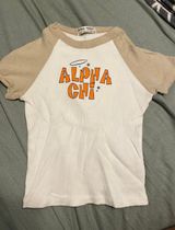 Hang Loose Hut Alpha Chi Omega Baby Tee Photo 0