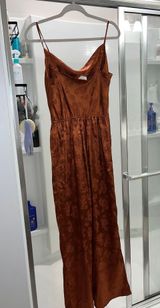 Burnt Orange Cowl Neck Jumpsuit Photo 0