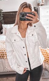 Merona White Jean Jacket Photo 0