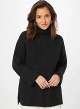 For The Republic Black Chunky Knit Turtleneck Long Sleeve Sweater Womens Size S Photo 0