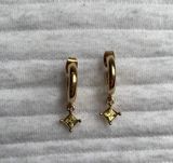 Urban Outfitters Stone Mini Gold Hoops Photo 0