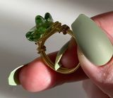 crystal wire ring Green Photo 0