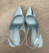 Silver Metallic Heels Size 7.5 Photo 0