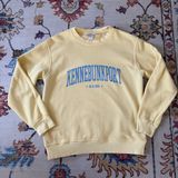 Wild Palms Pale Yellow Kennebunkport Maine Graphic Crewneck Sweater Photo 0