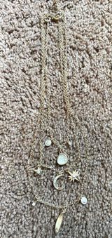 Layered Star And Moon Necklace Gold Photo 0