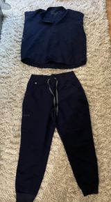 Rafaela Navy Scrub Top And Zamora Scrub Bottoms Photo 0