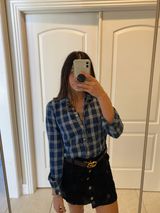 J.Crew Blue Plaid Button Down Photo 0