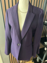 Tahari purple blazer size 8 work attire work, blazer office wear stylish flared Photo 0