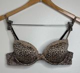 Leopard Print Bra Padded Underwire Push Up Hollister ? No Size Photo 0
