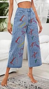 SheIn Wide Leg Denim Jeans  Photo 0